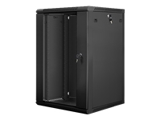 Изображение Lanberg Rack Wandschrank 19" 18U/600X600 Glastür schwarz