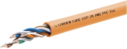 Изображение Lanview LVN122005 kabel sieciowy Pomaraczowy 305 m Cat5e U/UTP (UTP)