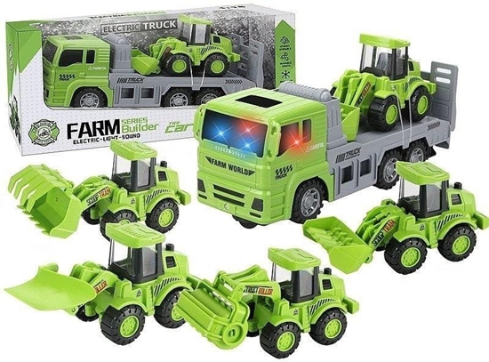 Picture of Laweta z pojazdem budowlanym zielone MIX