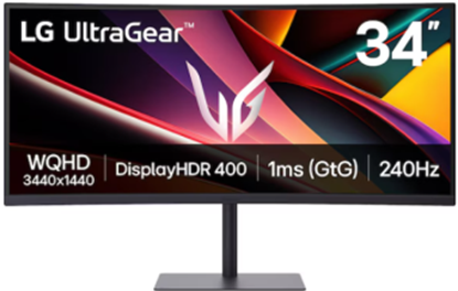 Picture of Monitors LG 34" 34G630A-B IPS QHD 240Hz Curved 