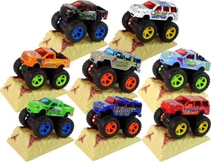 Attēls no LeanToys Auto Resorak Z Nacigiem Monster Truck Big Foot Gumowe Opony Rampa
