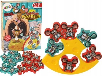 Picture of LeanToys Gra Zrcznociowa Myszki Balansujce Serowa Wiea 12 ele. Lekcja Matematyki