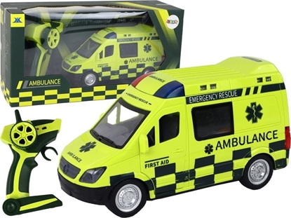 Изображение LeanToys Zdalnie Sterowany óty Ambulans Ze wiatami