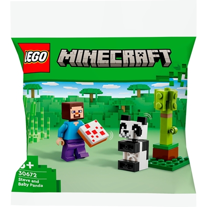 Picture of LEGO 30672 Steve and Baby Panda