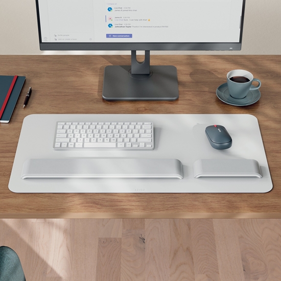 Picture of Leitz stort skriveunderlag i læder Grå