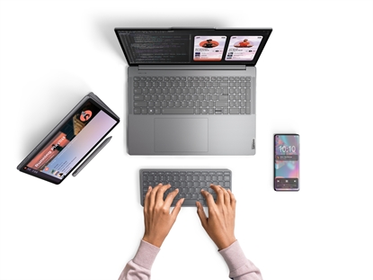 Изображение Lenovo Accessories Multi-Device Wireless Keyboard (US-ENG) | Tab Keyboard Olympia | Multi-Device Wireless Keyboard (US-ENG) | Luna Grey | Standard | Wireless | English | USB-C and Bluetooth