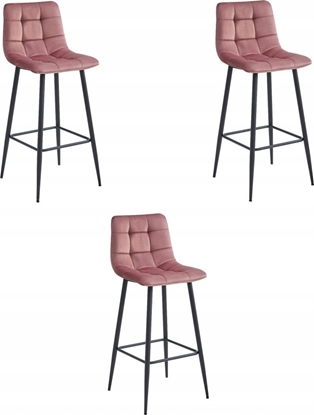 Picture of Leobert Hoker ARCETO - aksamit ciemny ró / nogi czarne x 3