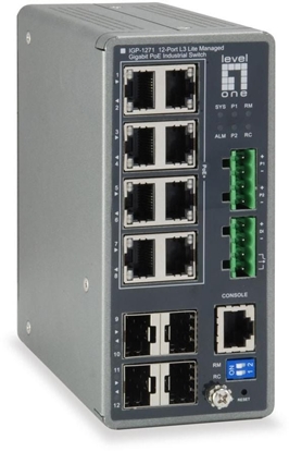 Attēls no LevelOne IGP-1271 TURING 12-Port L3 Lite Gigabit Switch