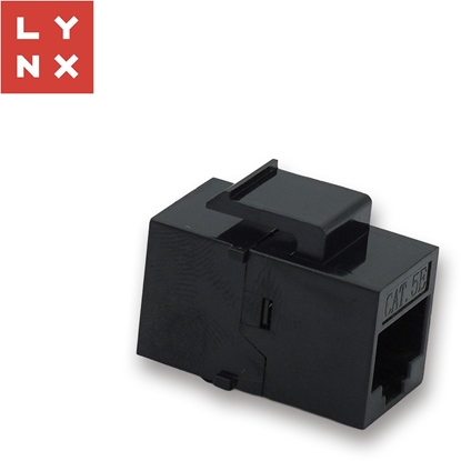 Изображение LYNX keystone spojka UTP Cat5e, 8P8C, erná