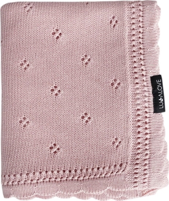 Picture of LullaLove Kocyk niemowlcy aurowy Daisy Pudrowy ró Lullalove