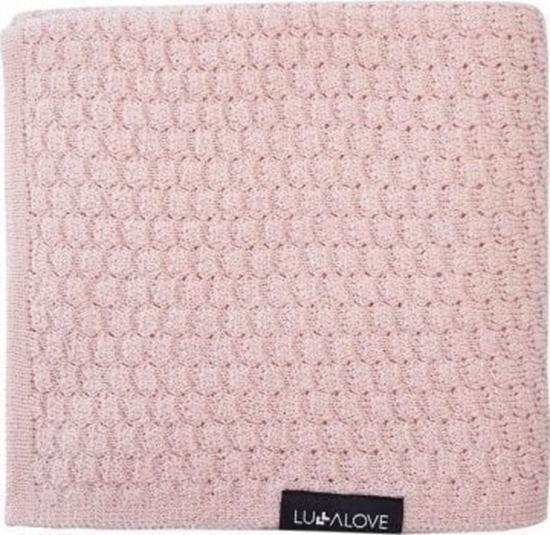 Picture of LullaLove Kocyk/otulacz merino PREMIUM - pudrowy ró Lullalove
