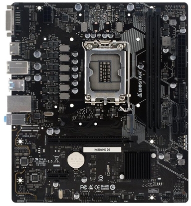 Attēls no Mainboard|BIOSTAR|H610MHD D5|Intel H610|LGA 1700|micro ATX|RAM DDR5-SDRAM|2xSlots|H610MHDD5