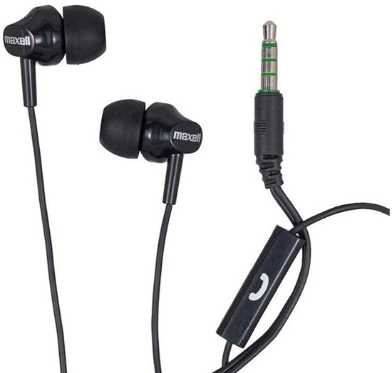Picture of Maxell suchawki przewodowe douszne EB-875 Jack 3,5mm czarny
