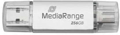 Picture of MediaRange MR939-1 pami USB 256 GB USB Type-A / USB Type-C 3.2 Gen 1 (3.1 Gen 1) Srebrny