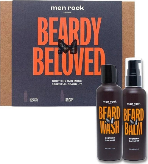Изображение MenRock Beardy Beloved Soothing Oak Moss zestaw szampon do brody 100ml + balsam do brody 100ml