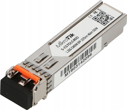 Picture of MikroTik | SFP CWDM module | S-C57DLC40D | Dual LC UPC | 1250 Mbit/s | Wavelength 1570 nm | Maximum transfer distance 40000 m | 0 to +70C
