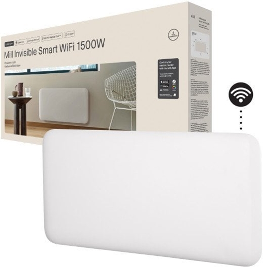 Picture of Mill Invisible Smart WiFi Heater | PA1500WIFI4 | Panel Heater | 1500 W | Suitable for rooms up to 18-22 m² | White | IPX4