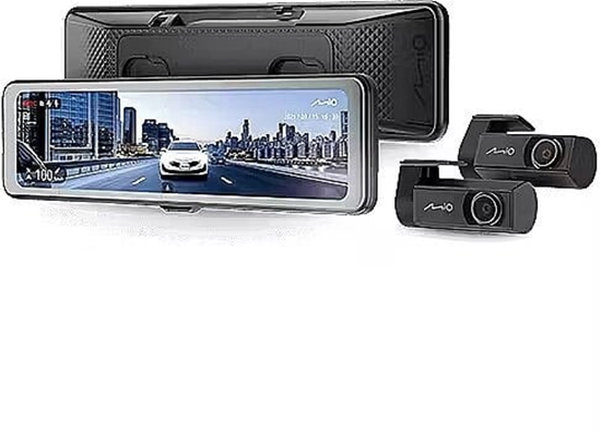Picture of Mio MiVue R860WD, Dash Cam | GPS | Wi-Fi | Front and rear cams synchronized for recording with an unobstructed view; 11.26" IPS anti-glare touchscreen; Upgrade to the STARVIS 2 technology for clear details; Integrated high speed Wi-Fi – Quick pairing usin