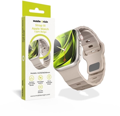 Attēls no Mobile Origin Strap III, light beige - Apple Watch 49mm/46mm/45mm/44mm