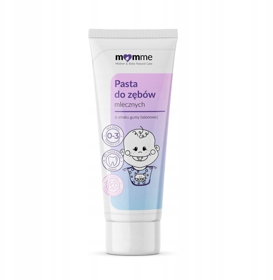 Изображение MOMME_Pasta do zbów mlecznych Guma Balonowa 0-3 50ml
