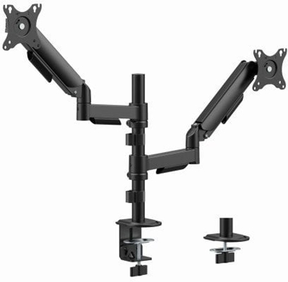 Attēls no Monitora stiprinājums Gembird 2x 17”-32” Adjustable desk display mounting arm 