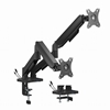 Изображение Monitora stiprinājums Gembird 2x 17”-32” Adjustable desk display mounting arm USB