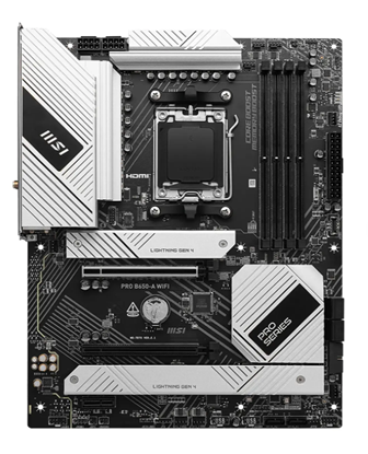 Attēls no MSI PRO B650-A Motherboard WIFI / AMD B650 / Socket AM5 / ATX