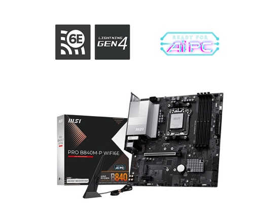 Picture of MSI PRO B840M-P WIFI6E AM5 mATX MB