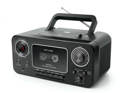 Picture of Muse | Stereo Radio CD Cassette Recorder | M-155CR | Black | Cassette deck | CD player | FM radio | Headphone out