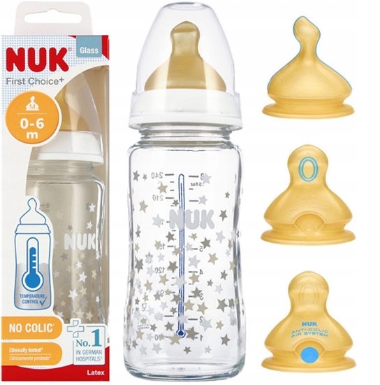 Изображение NUK BUTELKA SZKL 240ML SMO 0-6M FC BIA 10745122