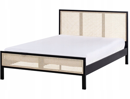 Attēls no óko Drewno sosnowe SALERNAS 140 x 200 cm Czarny