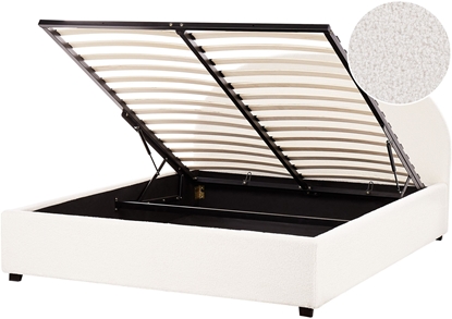 Attēls no óko z pojemnikiem Boucle VAUCLUSE 160 x 200 cm Zamana biel