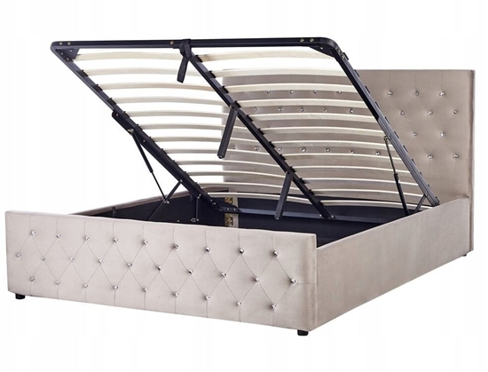 Picture of óko z pojemnikiem Welur AMIENS 160 x 200 cm Beowoszary