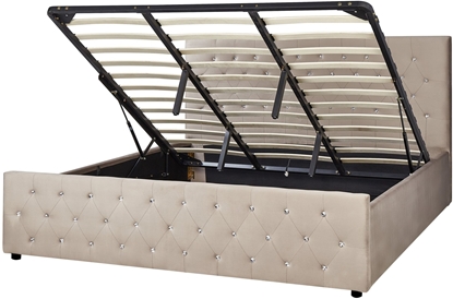 Attēls no óko z pojemnikiem Welur AMIENS 180 x 200 cm Beowoszary