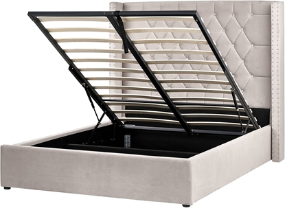 Attēls no óko z pojemnikiem Welur LUBBON 140 x 200 cm Beowoszary