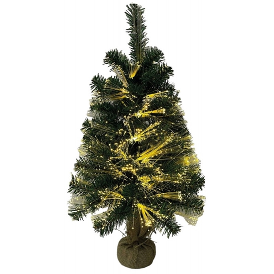 Изображение Optiskā egle h60cm silti balta, ar džutas pamatni