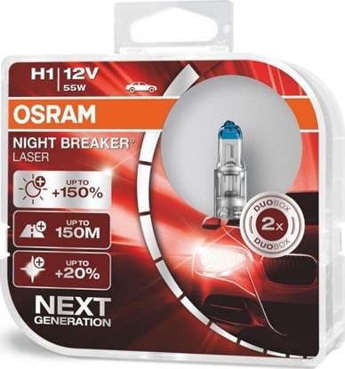 Attēls no Osram Automobilins lemputs Osram Night Breaker Laser (Next Generation) H1, 2 vnt.