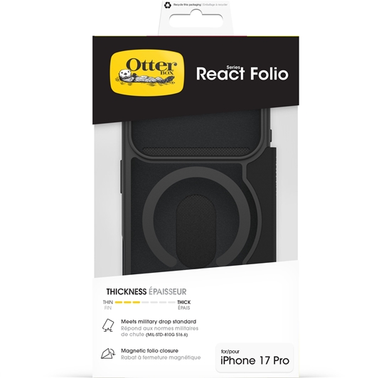Изображение OtterBox React Folio MagSafe THEMAN clear/black