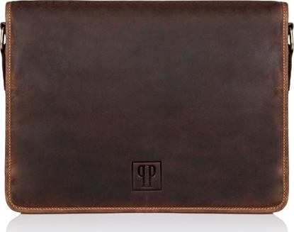 Attēls no Paolo Peruzzi TORBA MSKA NA RAMI BRZOWA VINTAGE PAOLO PERUZZI T-06-BR