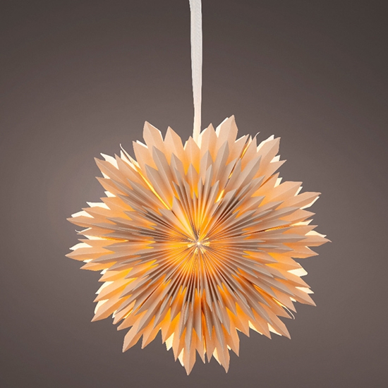 Изображение Papīra dekors Zvaigzne d50cm smilšu