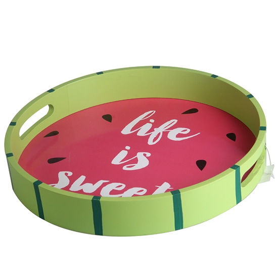 Picture of Paplāte 33cm kaktus, arbūzs