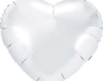Picture of Party Deco Balon foliowy serce, biay, 45cm uniwersalny