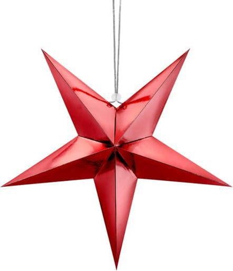 Picture of PartyDeco Gwiazda papierowa, 45cm, czerwony one size