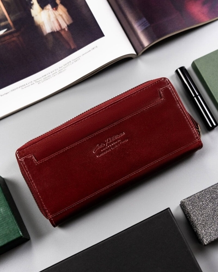 Picture of Peterson Duy, skórzany portfel damski na zamek i zatrzask - Peterson NoSize