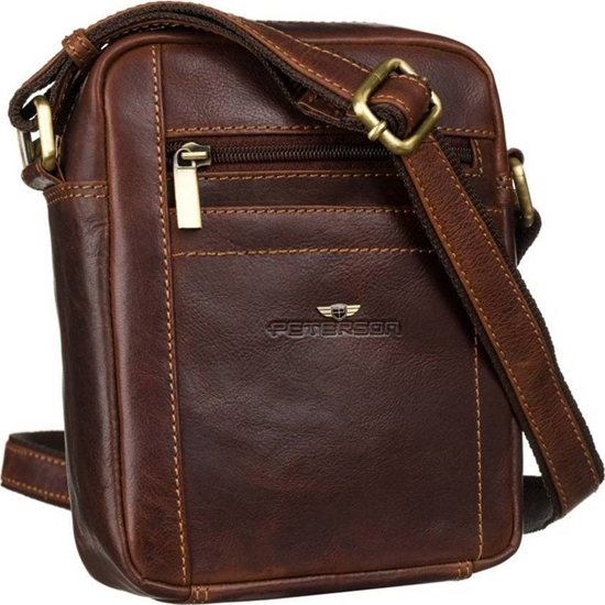 Picture of Peterson Listonoszka skórzana PTN TB-117-COM COGNA koniakowa