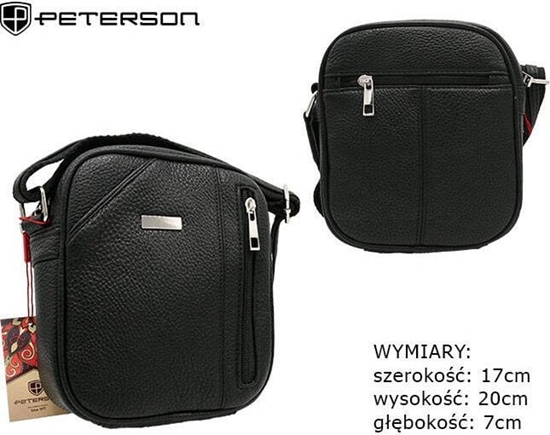 Picture of Peterson Miejska torba mska ze skory ekologicznej - Peterson NoSize