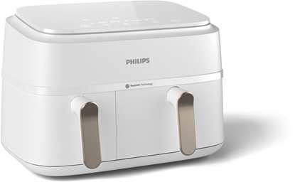 Attēls no Philips 3000 Series Dual Basket Airfryer 9 L 2750 W balta - Karsta gaisa friteris NA353/10 (8720389035579)