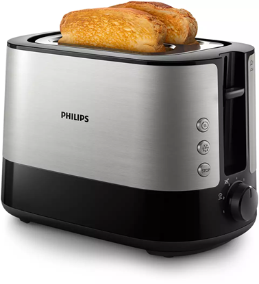 Picture of Philips Viva Collection HD2635/90 toaster 7 2 slice(s) Black, Titanium