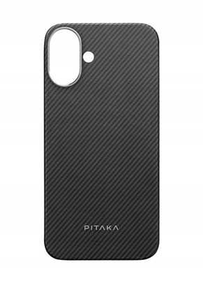 Attēls no Pitaka Ultra-Slim Case, Black/Grey Twill -  iPhone 16 Plus