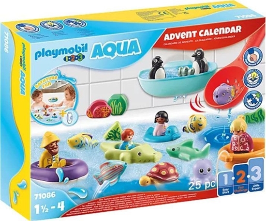 Picture of Playmobil Playmobil 71086 1.2.3 AQUA: Advent calendar bathing fun, construction toys
